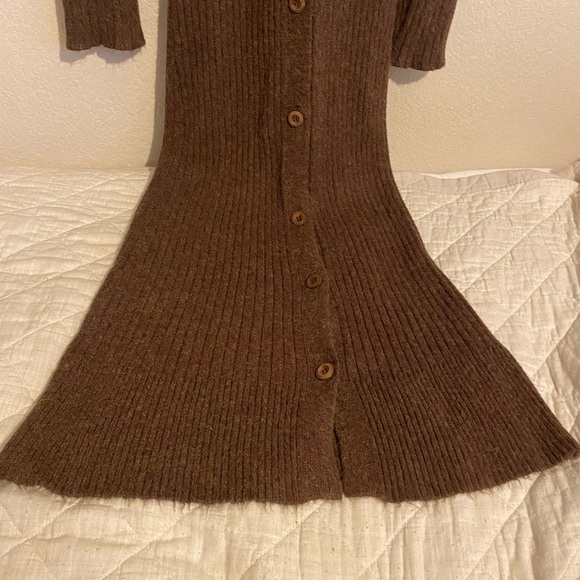 COIN 1804 Women’s Button Long Dress One Size Brown - Picture 4 of 8